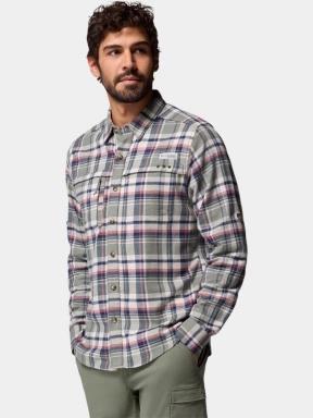 Columbia Wild Cast Flannel Shirt férfi hosszú ujjú túraing zöld színben 3