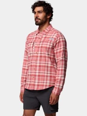 Columbia Wild Cast Flannel Shirt férfi hosszú ujjú túraing piros színben 3