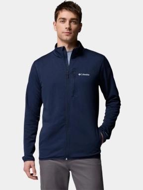 Columbia Essential Hike Grid Fleece Full Zip férfi polár pulóver kék színben 1