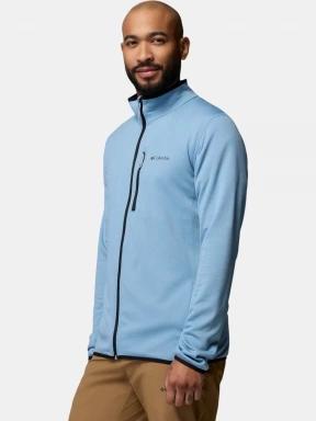 Columbia Essential Hike Grid Fleece Full Zip férfi polár pulóver kék színben 3