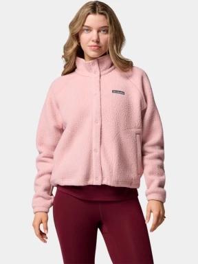 Columbia Jasper Ridge Pebbled Fleece Full Snap női polár pulóver rózsaszín színben 1