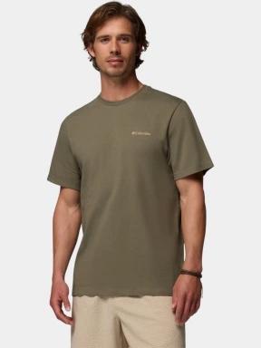 Columbia CSC Logo Back Tee férfi rövid ujjú póló zöld színben 1