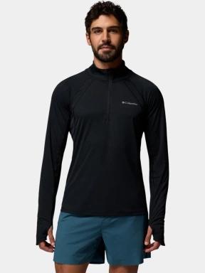 Columbia Stealth Spring Long Sleeve Half Zip Tee férfi hosszú ujjú sport póló fekete színben 1