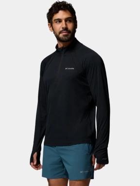 Columbia Stealth Spring Long Sleeve Half Zip Tee férfi hosszú ujjú sport póló fekete színben 3