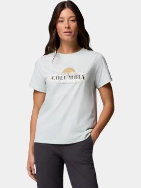 Columbia Rolling Bend Seasonal Graphic Tee női rövid ujjú póló világoszöld színben 1