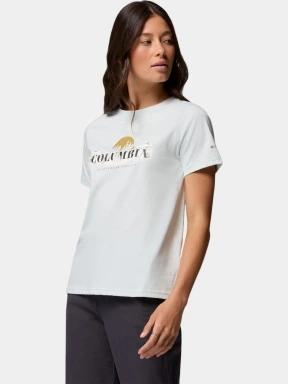 Columbia Rolling Bend Seasonal Graphic Tee női rövid ujjú póló világoszöld színben 3