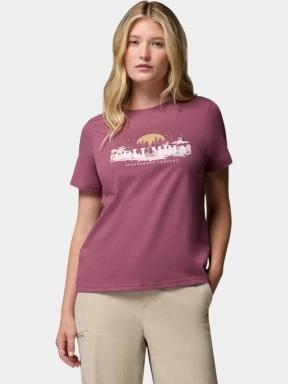 Columbia Rolling Bend Seasonal Graphic Tee női rövid ujjú póló lila színben 1