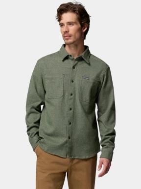 Columbia Twill River Long Sleeve Knit Shirt férfi hosszú ujjú ing sötétzöld színben 1