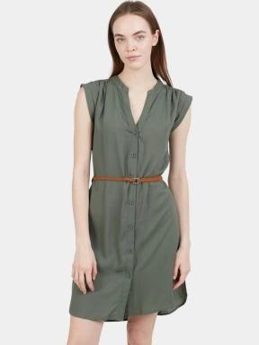 Fundango Mona Dress női ruha oliva színben 1