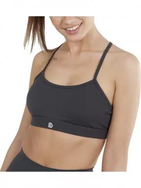 Fundango Cane Mid Support Sportbra női sportmelltartó szürke színben 1