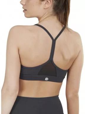 Fundango Cane Mid Support Sportbra női sportmelltartó szürke színben 3