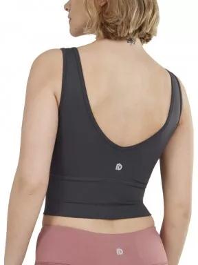 Fundango Croft Long Line Sportbra női sportmelltartó szürke színben 3