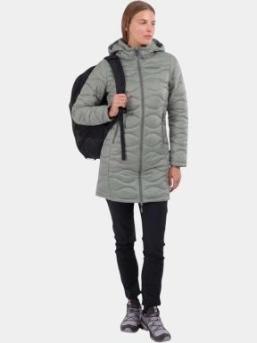 Fundango Nordwave Long Jacket női steppelt átmeneti kabát zöld színben 1
