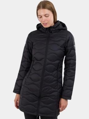 Fundango Nordwave Long Jacket női steppelt átmeneti kabát fekete színben 1