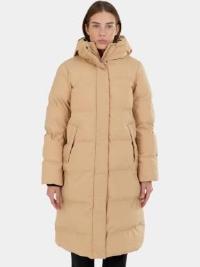 Fundango Cosycoat Long Padded Jacket női steppelt télikabát sárga színben 1