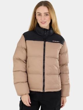 Fundango Nina Padded Jacket női steppelt télikabát barna színben 1