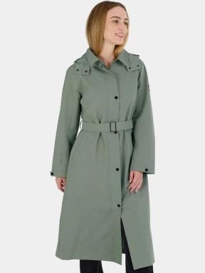 Fundango Brighton Trenchcoat női ballonkabát zöld színben 1