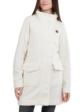 Fundango Elle Fleece Jacket női utcai kabát homok színben 1