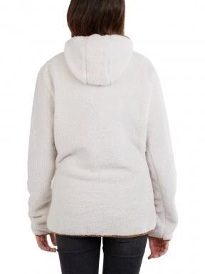 Fundango Olivia Pile Jacket női kapucnis pulóver homok színben 3