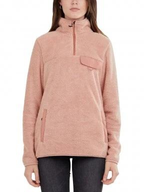Fundango Vinona Fleece Pullover női pulóver rózsaszín színben 1