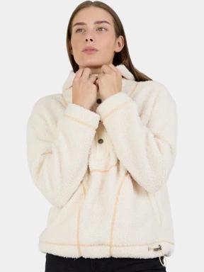 Fundango Juniper Pile Jacket női kapucnis pulóver fehér színben 1