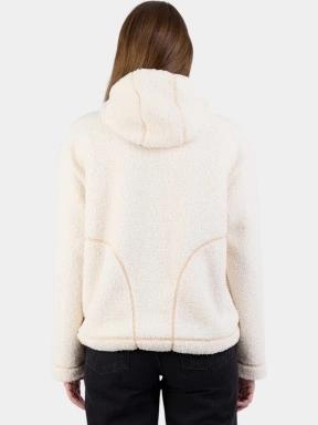 Fundango Juniper Pile Jacket női kapucnis pulóver fehér színben 3