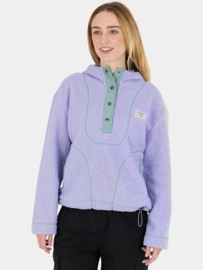 Fundango Juniper Pile Jacket női kapucnis pulóver lila színben 1
