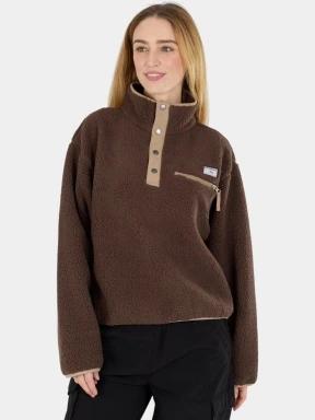 Fundango Pacha Fleece Jacket női polár pulóver barna színben 1