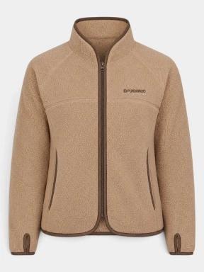 Fundango Roselake Pile Jacket női polár pulóver homok színben 1