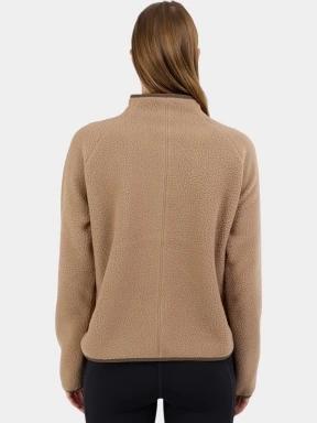 Fundango Roselake Pile Jacket női polár pulóver homok színben 3