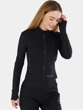Fundango Flow Thermo Zip Up női hosszú ujjú sport póló fekete színben 1
