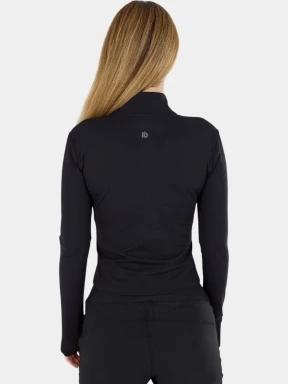 Fundango Flow Thermo Zip Up női hosszú ujjú sport póló fekete színben 3