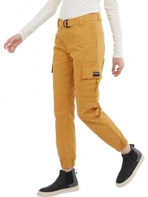 Fundango Alina Cargo Pants női oldalzsebes utcai nadrág sárga színben 1