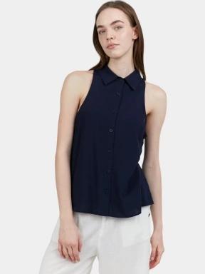 Fundango Myrto Sleeveless Shirt női blúz sötétkék színben 1
