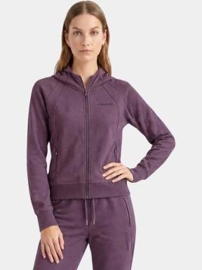 Fundango Coreline Full-Zip Sweater női kapucnis pulóver lila színben 1