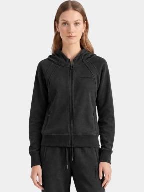 Fundango Coreline Full-Zip Sweater női kapucnis pulóver fekete színben 1