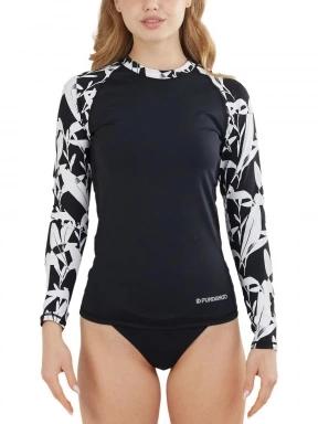 Fundango Joyce Long Sleeve Rashguard női hosszú ujjú lycra fekete színben 1