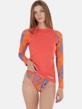 Fundango Joyce Long Sleeve Rashguard női hosszú ujjú lycra rózsaszín színben 1