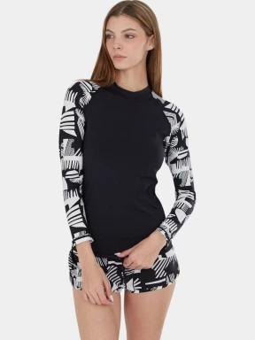 Fundango Joyce Long Sleeve Rashguard női hosszú ujjú lycra fekete színben 1