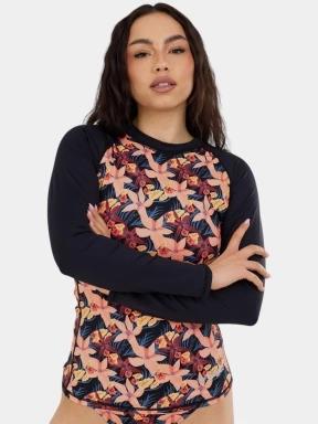 Fundango Joyce Long Sleeve Rashguard női hosszú ujjú lycra rózsaszín színben 1