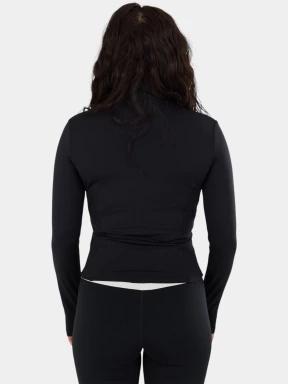 Fundango Flop Zip Up Top női hosszú ujjú sport póló fekete színben 3