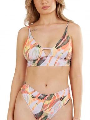 Fundango Sahara V-neck Cami Top női bikini felső lila színben 1