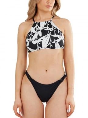 Fundango Hogg High Neck Top női bikini felső fekete színben 1