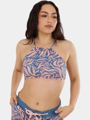 Fundango Hogg High Neck Top női bikini felső sötétkék színben 1