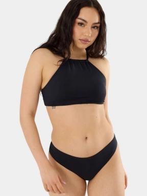 Fundango Hogg High Neck Top női bikini felső fekete színben 1