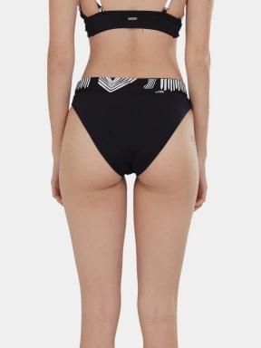 Fundango Sahara Mid Waist Full Bottom női bikini alsó fekete színben 3