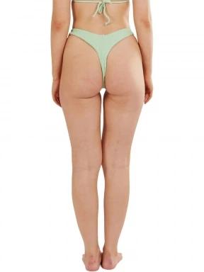 Fundango Sunset Brazilian Jacquard Bottoms női bikini alsó zöld színben 3
