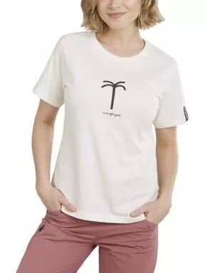 Fundango Bolton T-shirt női rövid ujjú póló homok színben 1