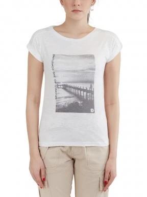 Fundango Amira T-shirt női rövid ujjú póló fehér színben 1