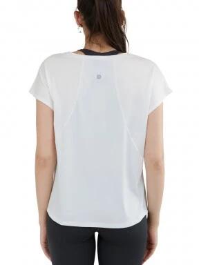 Fundango Hanabi T-shirt női rövid ujjú sport póló fehér színben 3